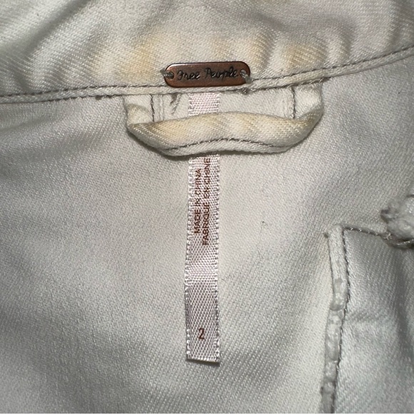 Free People Off-White Lace Jean Jacket - Picture 6 of 7